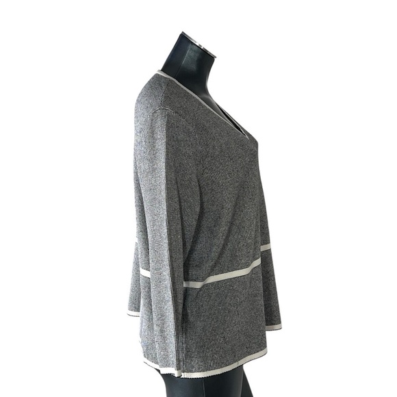 JONES NEW YORK Woman Long Sleeve Black White Sweater Top Sz 2X - Picture 10 of 16
